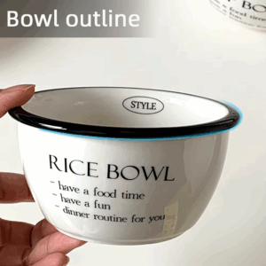Ceramic Tableware Set Rice Bowl Breakfast Soup Bowl Dessert Dinnerware Tray Microwave Safe Kitchen Noodle Bowl Tableware Set - Image 5