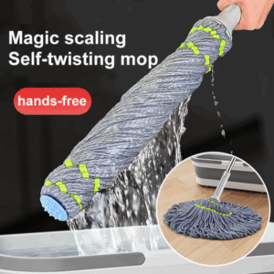 Automatic Self Wringing Lazy Mop Squeeze Hands Free Quick Wring Floor Cleaning Mop Household Cleaning Hardwood Tile Large - Image 7