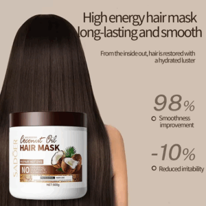 SADOER 500g Coconut Oil Set Collagen Hair Mask/Body Oil Hair Treatment Conditioning Anti Frizzy Moisturizing Smooth Hair Care - Image 2