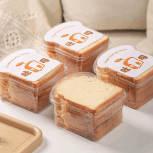 10PCS Sandwich Burger Wrapping Packaging Box Toast Bread Oilproof Holder With Lid Take Out Box Pastry Tray Bakery Party Gift - Image 4