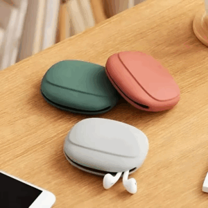 Silicone Earphone Data Cable Storage Box Mini Key Box Lipstick Mini Storage Bag Green Light Gray Red - Image 5