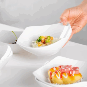 1pcs Creative Square Plate Minimalist Ceramic for Salad, Soup and Appetizers Trendy Quadratic Dish for Stylish Dining Experience - Image 5