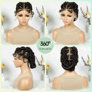 Full Lace Braided Wigs Crochet Twisted Wigs Synthetic Knotless Cornrow Transparent Lace Front Wigs for Black Women - Image 5