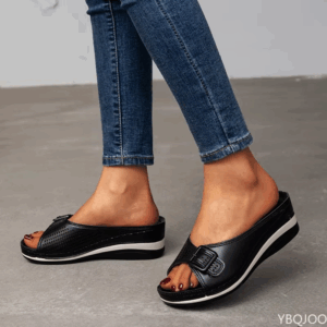 Women Slippers 2022 Summer Platform Wedge Sandals Women Outdoor Casual Beach Shoes Women Closed Toe Flat Slippers Plus Size 43 - Image 7