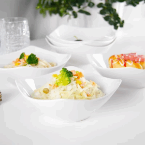 1pcs Creative Square Plate Minimalist Ceramic for Salad, Soup and Appetizers Trendy Quadratic Dish for Stylish Dining Experience - Image 6