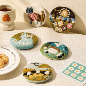 Handmade Wool Felt Coaster Anti-scalding Tabletop Insulation Mat High Temperature Resistant Cartoon Childlike Placemat Bowl Mat - Image 5