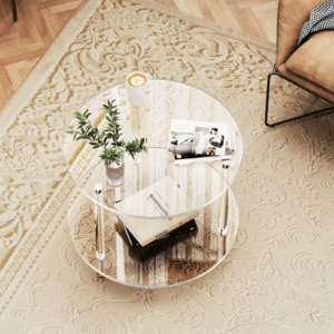 Acrylic Coffee Table Home Living Room Small Apartment Small Table Minimalist Light Luxury High-End Movable Shelf Side Table - Image 5