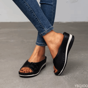 Women Slippers 2022 Summer Platform Wedge Sandals Women Outdoor Casual Beach Shoes Women Closed Toe Flat Slippers Plus Size 43 - Image 3