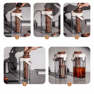 1000ml Cold Brew Coffee Maker Household Juice Tea Filtering Cold Water Pitcher Outdoor Cold Brew Bottle Large-capacity Coffeepot - Image 3