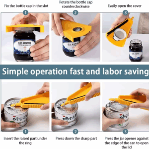 Can Opener Multifunctional Bottle Opener Jar Opener for Beer Coke Jam Beverage - Image 4