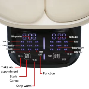 2L Electric Micro Pressure Cooking Pot Double Gallbladder Rice Cooker Smart Food Steamer Noodles Stew Skillet Hotpot Frying Pan - Image 6