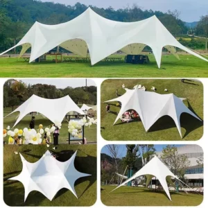 Single Double Pole Star Canopy Tents Octopus Canopy Thicken 900D Oxford Cloth Shape Stretch Canopy Outdoor Peaks Starshade Tents - Image 3