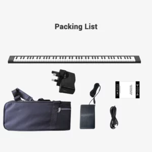 88 Keys Keyboard Piano Portable Digital Piano with LCD Display Built-in Speakers Rechargeable Battery BT Connectivity - Image 5