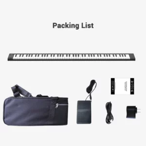 88 Keys Keyboard Piano Portable Digital Piano with LCD Display Built-in Speakers Rechargeable Battery BT Connectivity - Image 6
