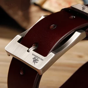 Leather Men's High-quality Buckle Jeans Leather Casual Belt Business Denim Belt Men's Fashion Designer 2025 New - Image 8