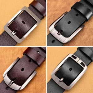 Leather Men's High-quality Buckle Jeans Leather Casual Belt Business Denim Belt Men's Fashion Designer 2025 New - Image 11