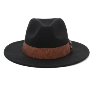 2 Sizes Parent-child Men Women Kids Panama Hats Wide Brim Sunhats Fedora Caps Trilby Jazz Outdoor Travel Party Street Style - Image 5