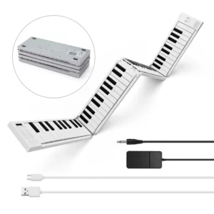 88 Keys Keyboard Piano Portable Digital Piano with LCD Display Built-in Speakers Rechargeable Battery BT Connectivity - Image 3