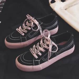 Vulcanized Women's Lace Up Casual Sports Shoes, New White Breathable Fashion Thick Bottom Casual Shoes, 2021 - Image 6