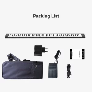 88 Keys Keyboard Piano Portable Digital Piano with LCD Display Built-in Speakers Rechargeable Battery BT Connectivity - Image 4