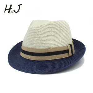 Fashion Summer Women Men Toquilla Straw Sun Hat Elegant Queen Homburg Panama Hat Gentleman Dad Godfather Fedora Hat Beach Cap - Image 1