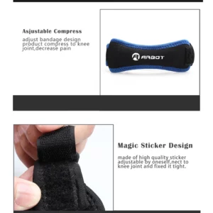 1 Piece Knee Patellar Tendon Knee Support Strape Brace Adjustable Shock Absorption Compression Knee Pad Sleeve for Basketball - Image 5