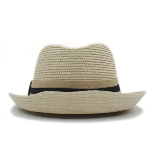 Fashion Summer Women Men Toquilla Straw Sun Hat Elegant Queen Homburg Panama Hat Gentleman Dad Godfather Fedora Hat Beach Cap - Image 5