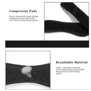 1 Piece Knee Patellar Tendon Knee Support Strape Brace Adjustable Shock Absorption Compression Knee Pad Sleeve for Basketball - Image 6