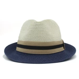 Fashion Summer Women Men Toquilla Straw Sun Hat Elegant Queen Homburg Panama Hat Gentleman Dad Godfather Fedora Hat Beach Cap - Image 3