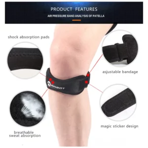 1 Piece Knee Patellar Tendon Knee Support Strape Brace Adjustable Shock Absorption Compression Knee Pad Sleeve for Basketball - Image 3