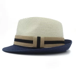 Fashion Summer Women Men Toquilla Straw Sun Hat Elegant Queen Homburg Panama Hat Gentleman Dad Godfather Fedora Hat Beach Cap - Image 2
