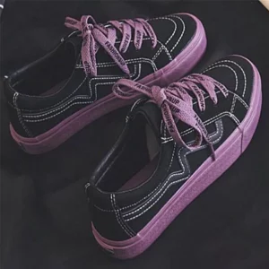Vulcanized Women's Lace Up Casual Sports Shoes, New White Breathable Fashion Thick Bottom Casual Shoes, 2021 - Image 4