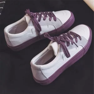 Vulcanized Women's Lace Up Casual Sports Shoes, New White Breathable Fashion Thick Bottom Casual Shoes, 2021 - Image 3