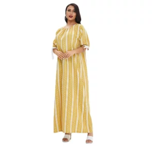 Muslim Clothes Women's Casual Dress Pajamas Summer Clothes Arabic Middle Eastern Robe Ethnic Clothing Women - Image 4