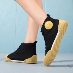 High Top New Style Women Sneakers Fashion Concise Canvas Shoes Trend Youth Skateboarding Shoes Comfortable Women Vulcanize Shoes - Image 5