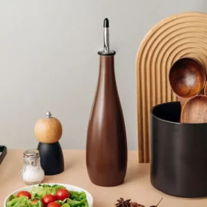 Japanese kitchen seasoning bottle Ceramic oil bottle seasoning household large capacity leak-proof soy sauce - Image 3