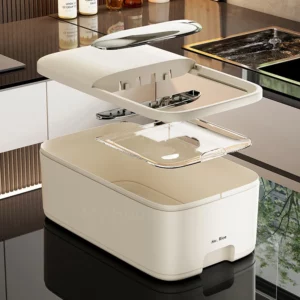 10KG Rice Storage Box Home with Lid Insect Proof Moisture Proof Rice Box Grain Sealed Jar Kitchen Container Storing Dry Grain - Image 2