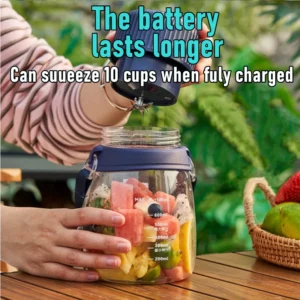 Multifunctional mini electric portable Juicer Blender juice cup USB 1100ML travel handheld fruit smoothie Shakes Juicing Cup - Image 2