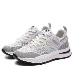 Spring and Summer New Flying Weaving Women's Sports Fashion Versatile Running Shoes Mesh Breathable Casual Student Womens Shoes - Image 3