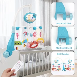 Baby Crib Mobile Rattle Toy For 0-12 Months Infant Rotating Musical Projector Night Light Bed Bell Educational For Newborn Gift - Image 3