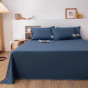 1 pc Bed Flat Sheet for Double Bed Plain Solid Color Top Sheets Single/Queen/King Flat Bedsheets Soft Home Bed Linen Sheets - Image 5