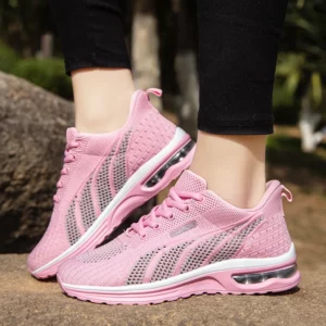 Women Running Shoes Ladies Breathable Sneakers Mesh Tennis Women's Sports Shoes Outdoor Lace Up Training Shoes - Image 1