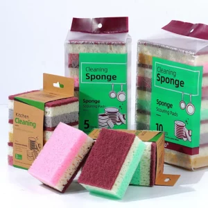 High density sponge cleaning cloth, dishwashing cloth, non greasy kitchen and catering supplies, sponge brush, pot and bowl - Image 3