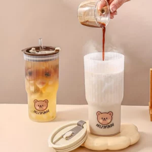 WORTHBUY 650ml Portable Plastic Water Cup Tumbler With Lid Travel Sport Heat-resisting Drinking Bottle Office Milk Coffee Cup - Image 3