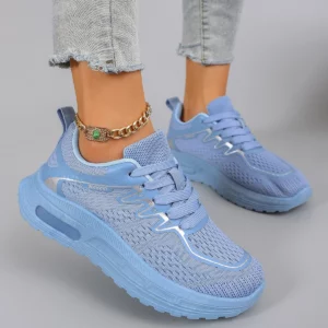 Spring and Autumn New Product Women's Candy Color Simple, Comfortable, Breathable, Wear resistant Lace up Sports Shoes - Image 4
