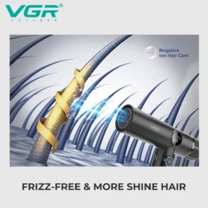 VGR Hair Dryers Professional Air Blower Negative Ion Hair Dryer 110000 RPM Hair Dryer Machine BLDC Motor Barber Salon V-401 - Image 4