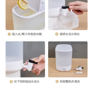 4L Refrigerator Cold Water Jug Water Pot Faucet Large Capacity Lemonade Scented Tea Juice Fruit Drink Water Dispenser Kettle - Image 5