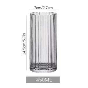 Begonia carved glass simple ice American latte coffee cup milk drink cup household water cup suitable for restaurants and coffee - Image 3