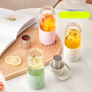 520ML Drinkware Transparent Glass Cup Kitchen Coffee Mug With Lid Scented Tea Filterate Water Bottle Coffeeware Teaware - Image 2