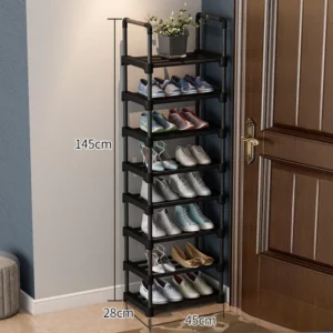 Assembled Shoe Rack Simple Diy 3 Rows Multi-Layer Shoecase Metal Removable Entryway Shoerack Sneakers And Boots Organizer Shelf - Image 6